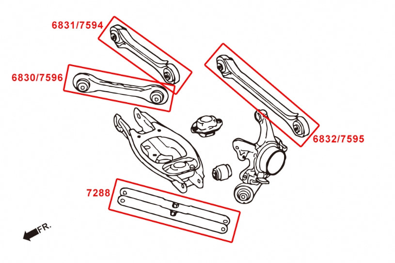 Brat suspensie superior spate Hardrace pentru BMW M3 / Seria 1 - 6830