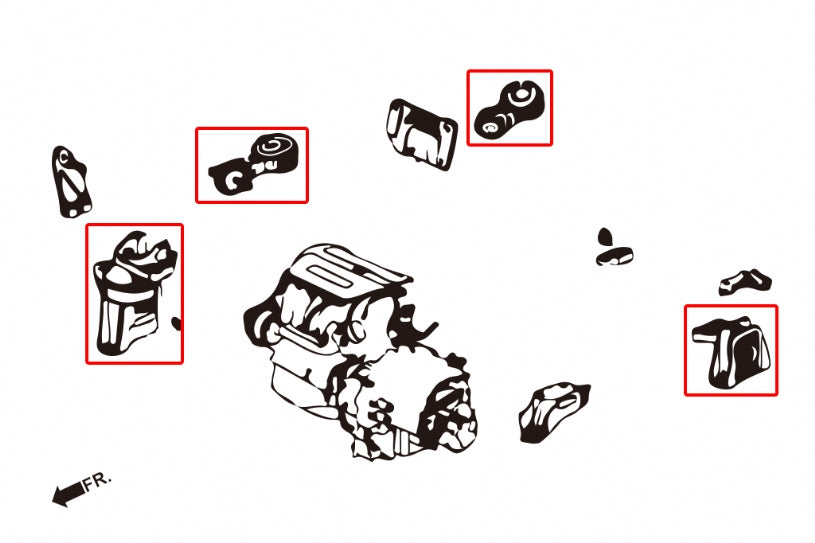 Tampon motor Hardrace pentru Honda Civic - 7930