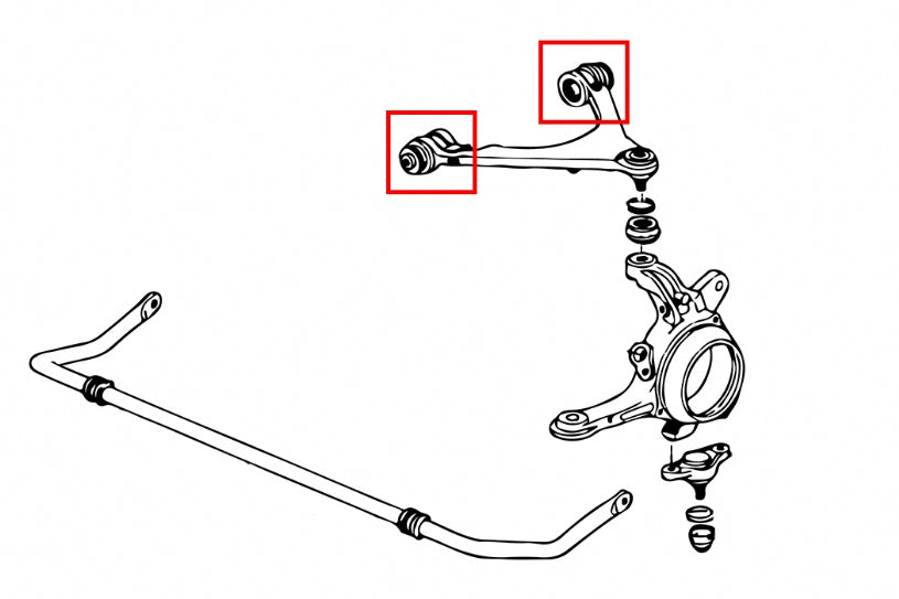Set bucse brat suspensie superior fata Hardrace pentru Honda S2000 - 6872