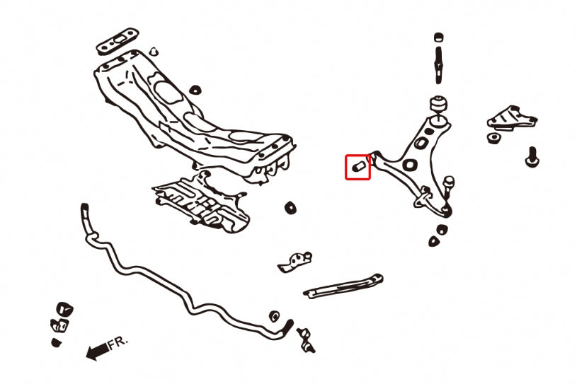 Set bucse brat suspensie inferior fata, bucsa mica Hardrace pentru Subaru BRZ / Forester / Toyota GR 86 / GT86 - 6953