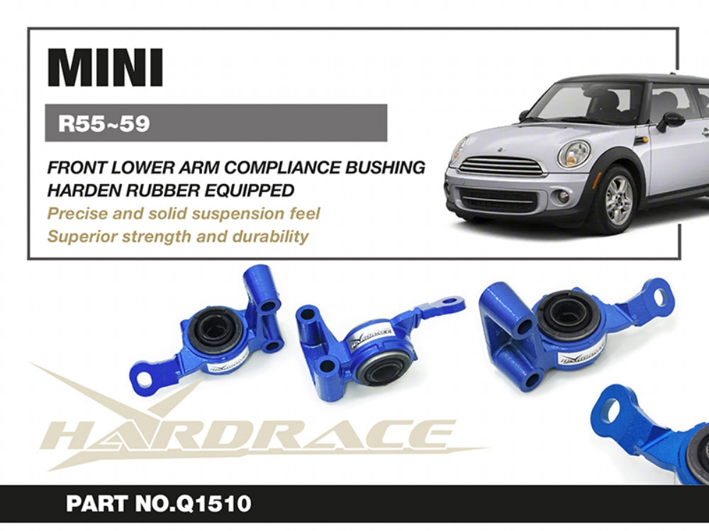 Set bucse brat suspensie inferior fata, capat spate Hardrace pentru Mini Mini - Q1510