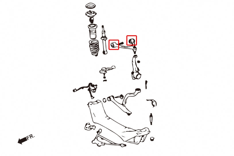 Set bucse brat suspensie superior fata Hardrace pentru Lexus GS / SC / Toyota Aristo - 7162