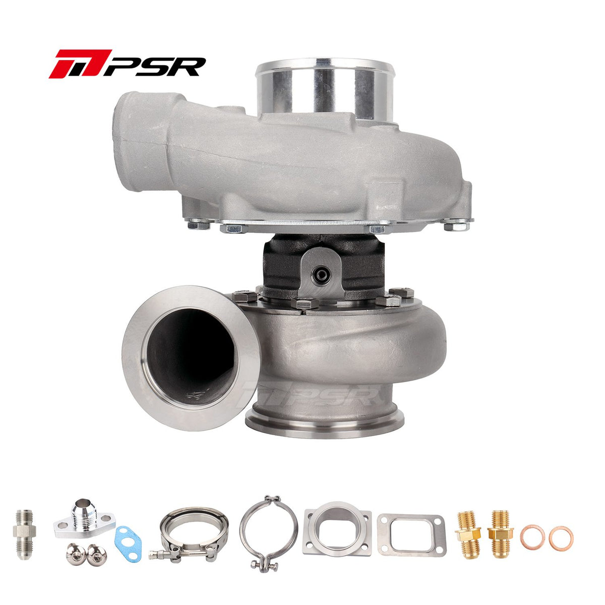 Turbina Pulsar PSR3582 compact rulment dublu inox V-BAND intrare, V-BAND iesire, 0.64A/R + T3