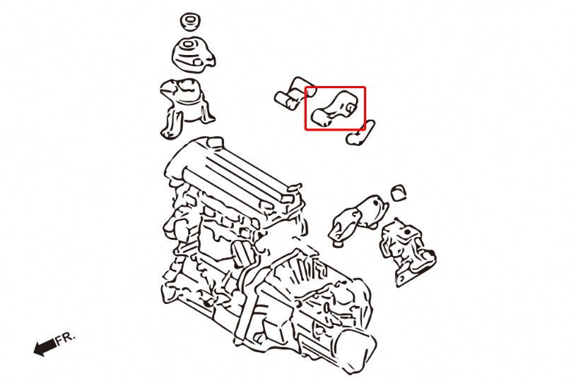 Tampon motor durificat Hardrace pentru Mazda Mazda 6 - 6821-R