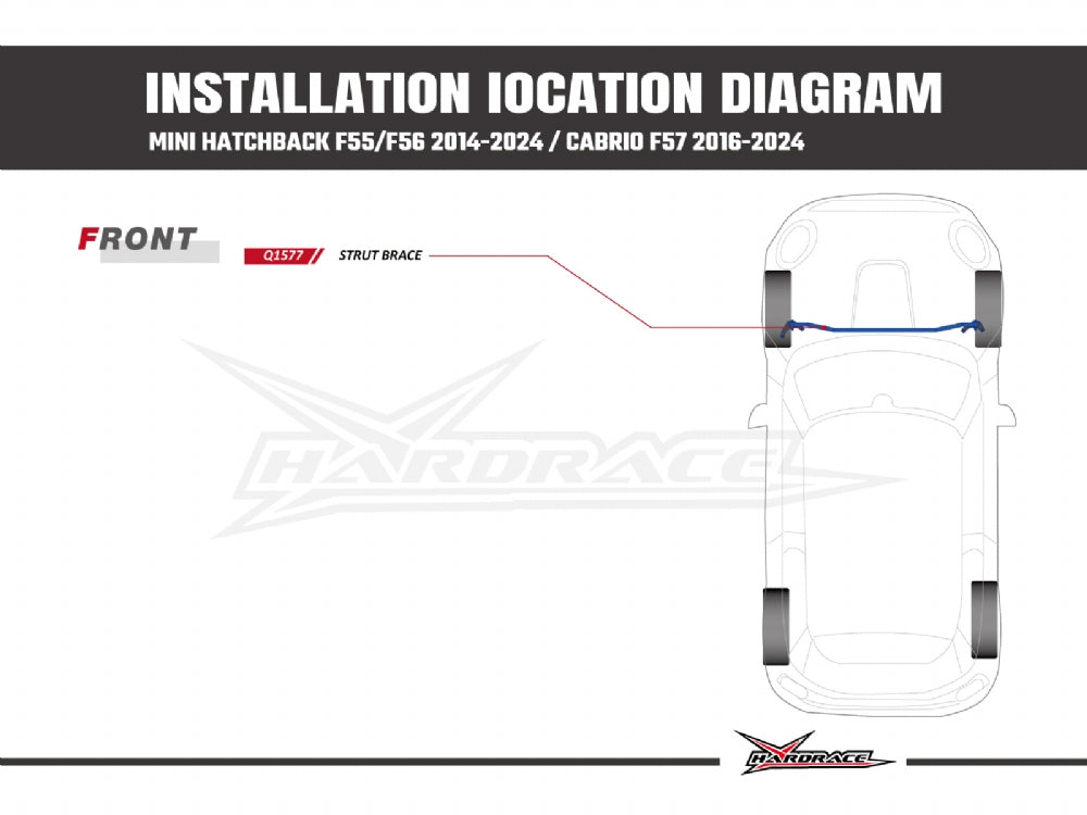 Bara rigidizare telescoape fata Hardrace pentru Mini Mini - Q1577