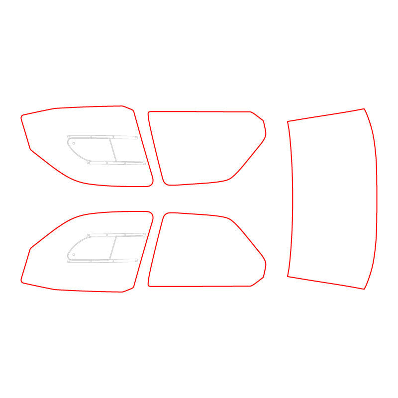Set 5 Geamuri Policarbonat Alfa Romeo 155, Slider Optional