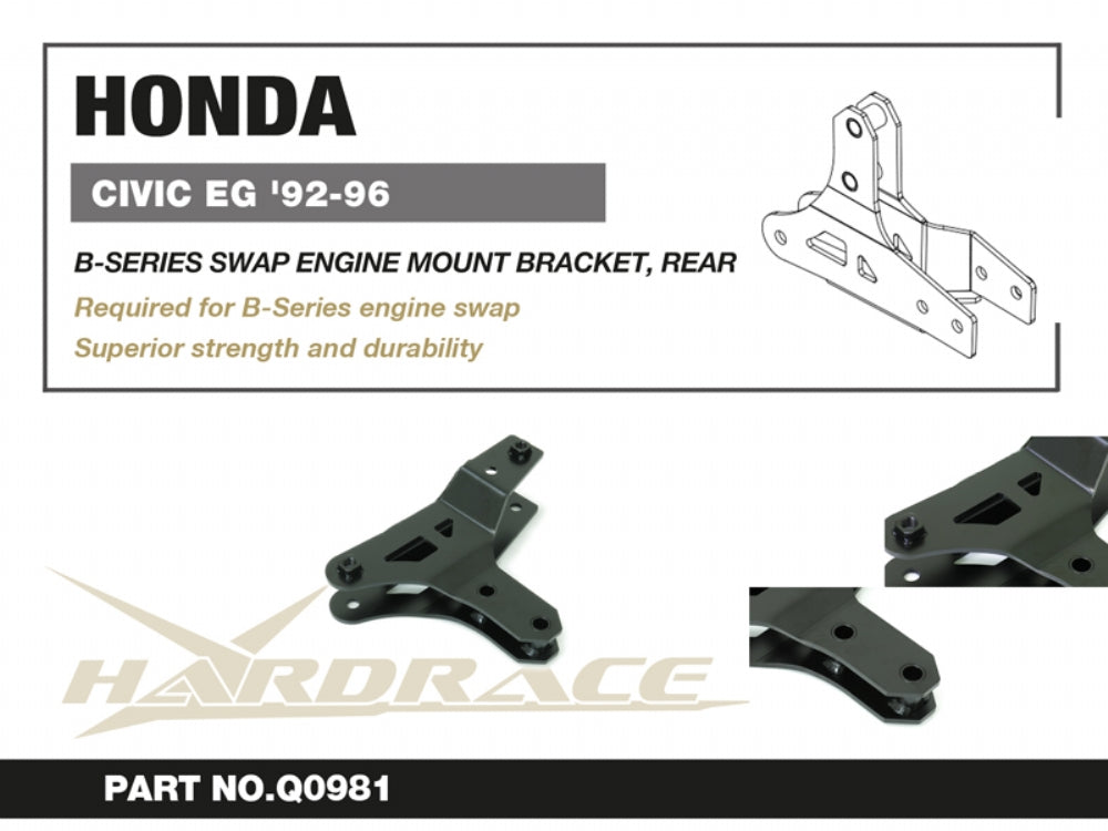 Suport tampon motor spate pentru swap seria B Hardrace pentru Honda CRX / Civic - Q0981
