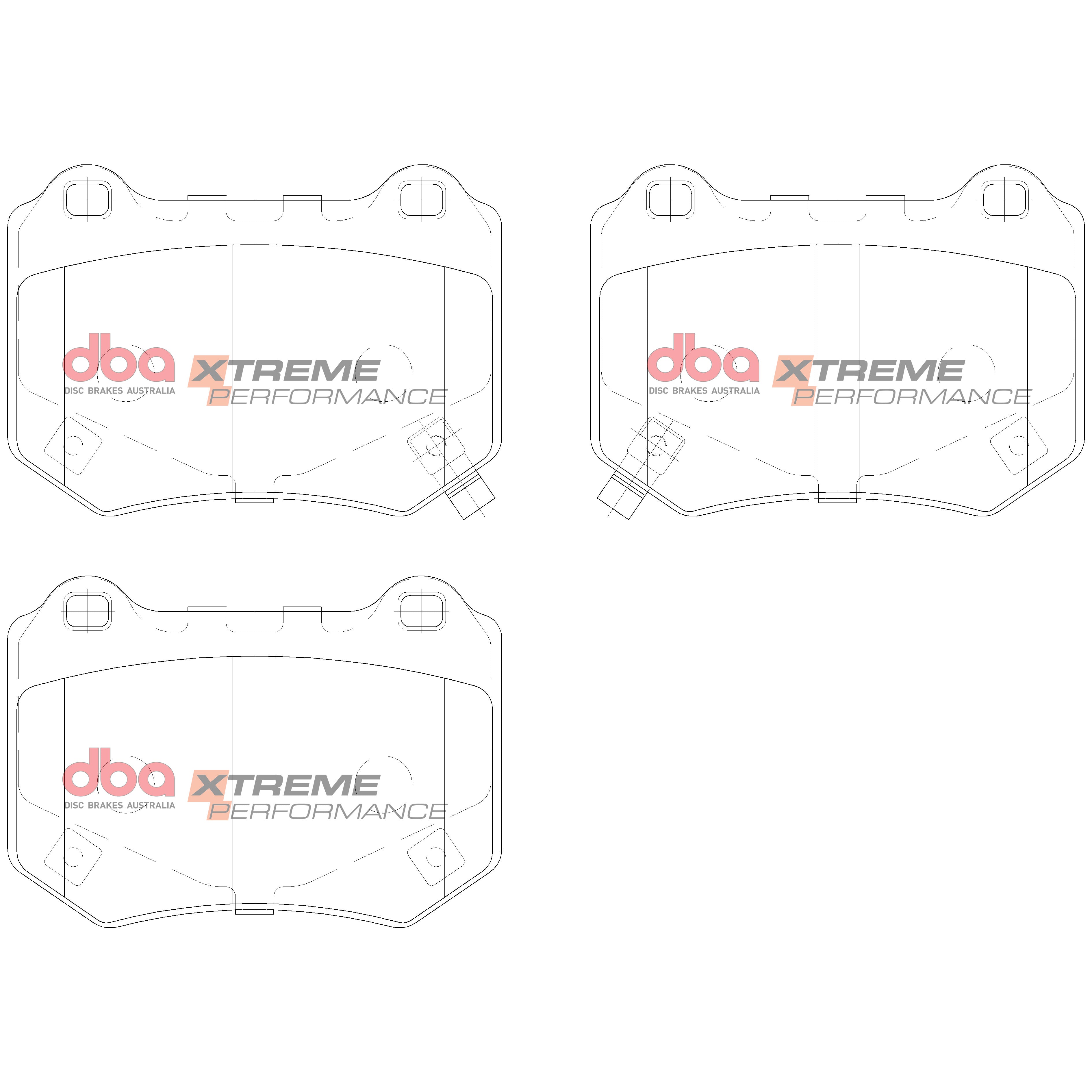 Placute Frana DBA Brake Kit 4000 Series T3 Slotted & Xtreme Performance (2x DBA43051S 10 + DB15007XP) Spate Subaru WRX STI DBA43051S-10-15007XP