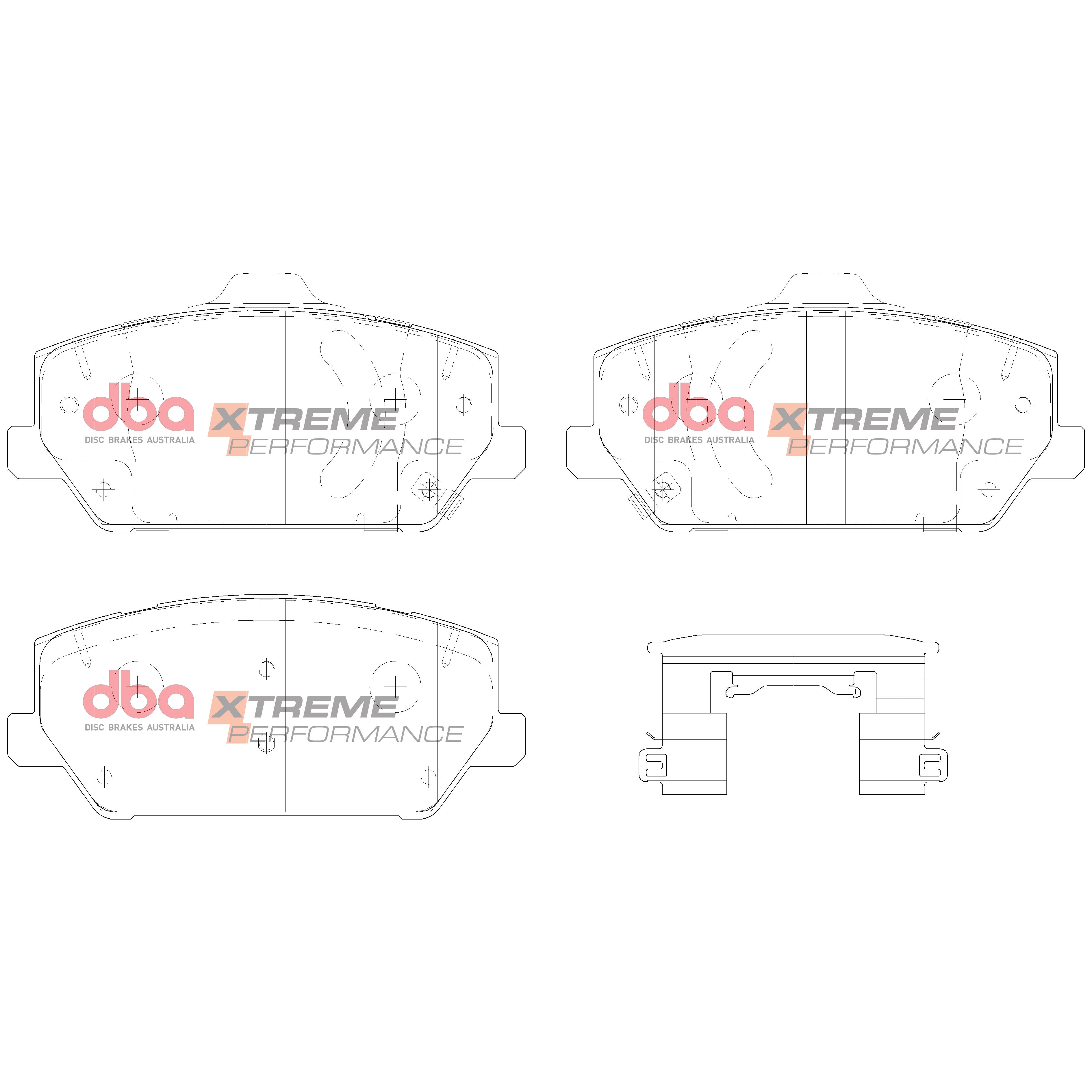 Placute Frana DBA Brake Kit 4000 Series T3 Slotted & Xtreme Performance (2x DBA43146S + DB15012XP) Fata Hyundai i30 N DBA43146S-15012XP