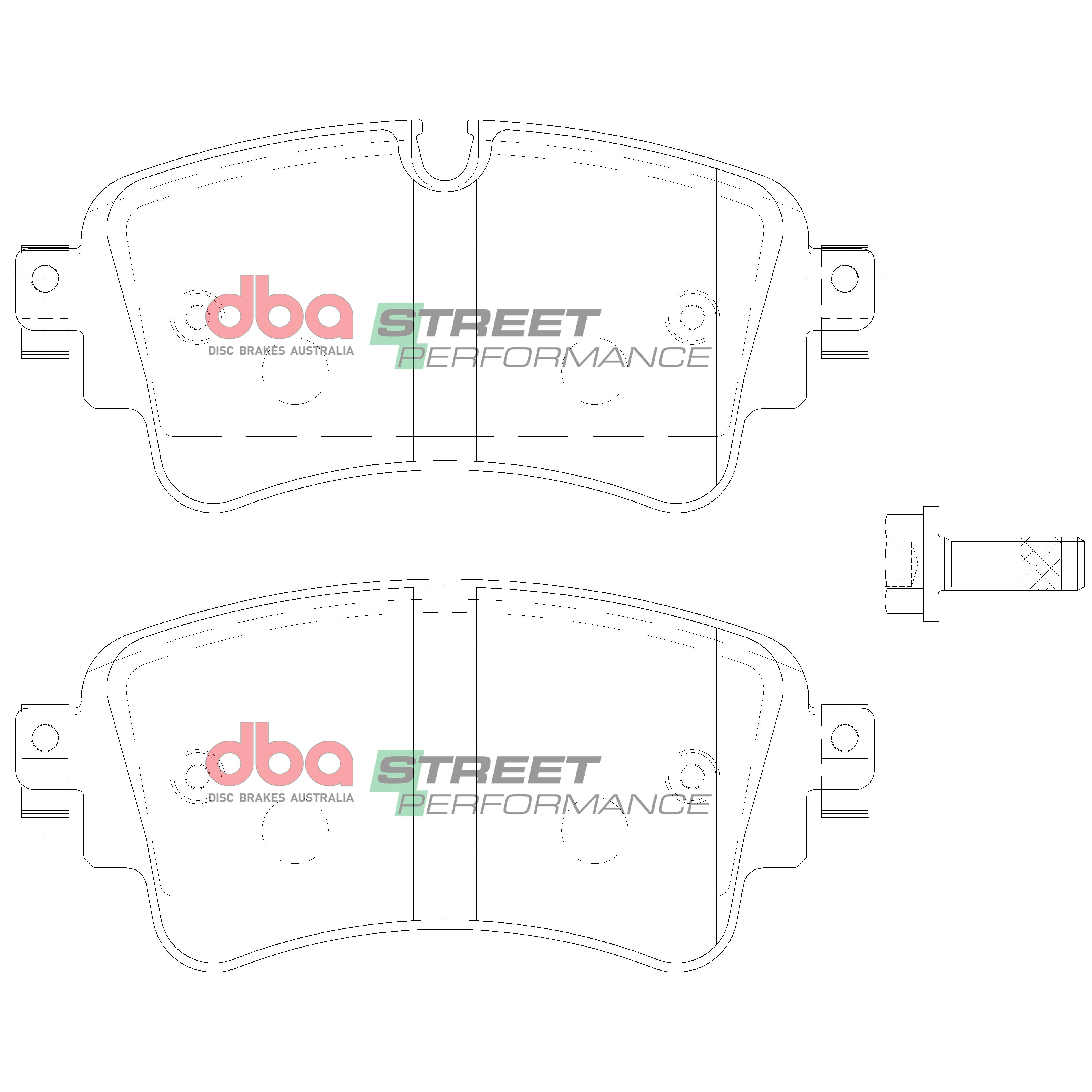 Placute Frana DBA Street Performance Spate Audi/Volkswagen DB15032SP