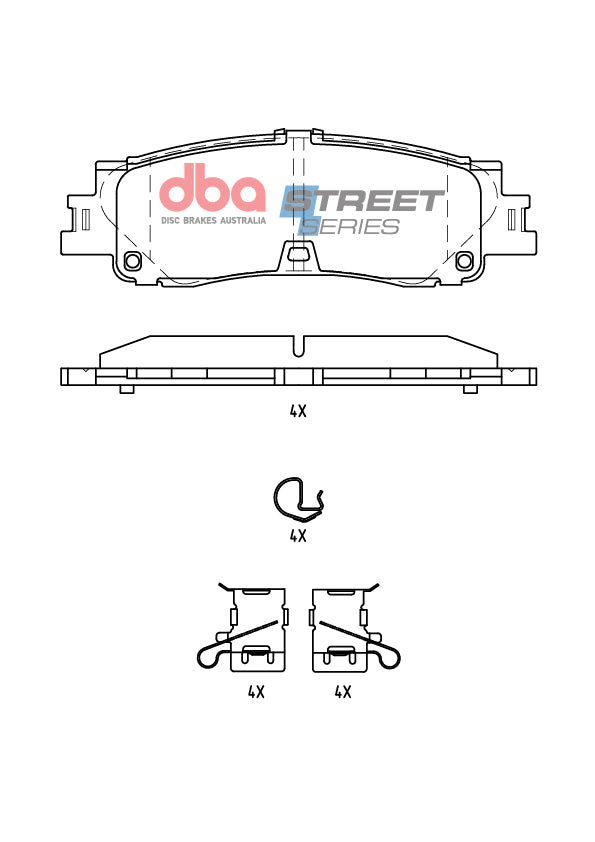 Placute Frana DBA Street Series Spate DB15078SS