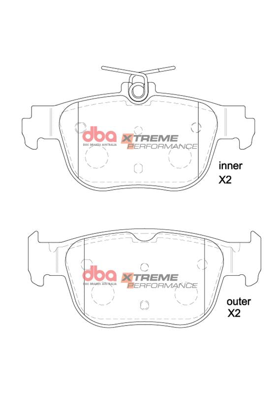 Placute Frana DBA Brake Kit 4000 Series T3 Slotted & Xtreme Performance (2x DBA42814S + DB15092XP) Spate Audi/Cupra/Volkswagen DBA42814S-15092XP