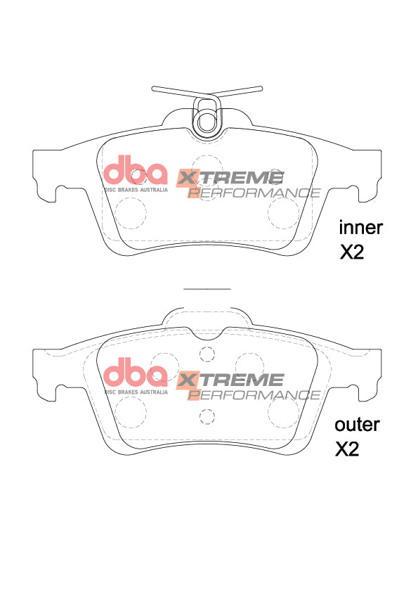 Placute Frana DBA Xtreme Performance Spate DB1763XP