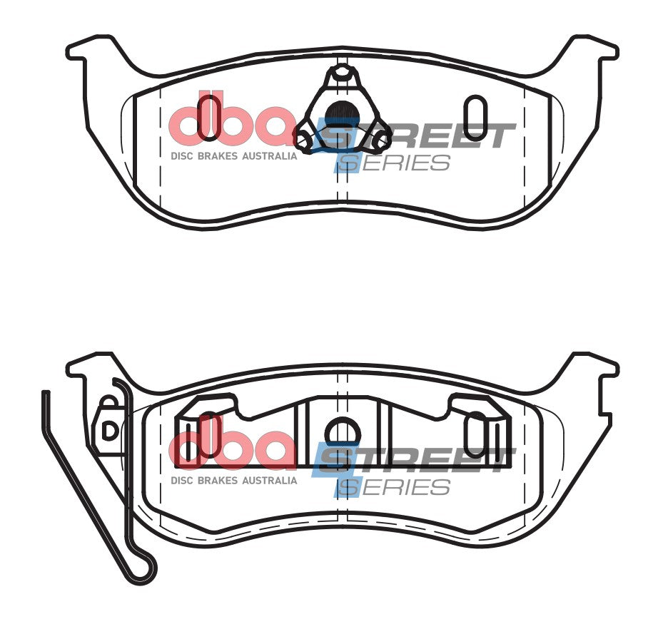 Placute Frana DBA Street Series Ceramic Spate Jeep Cherokee / Jeep Wrangler DB2163SS