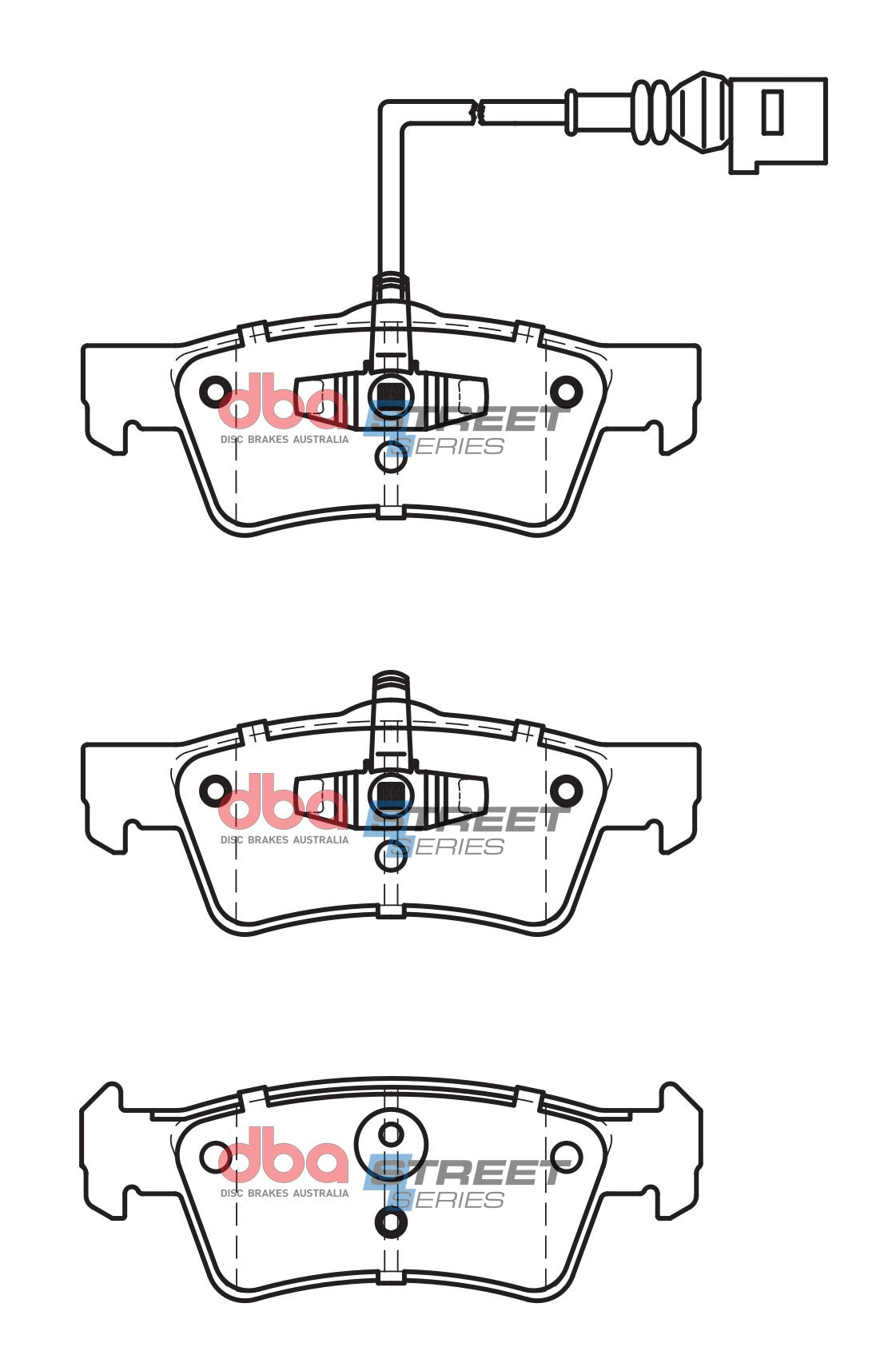 Placute Frana DBA Street Series Semi metallic Spate Volkswagen Touareg / Volkswagen Transporter DB2201SS