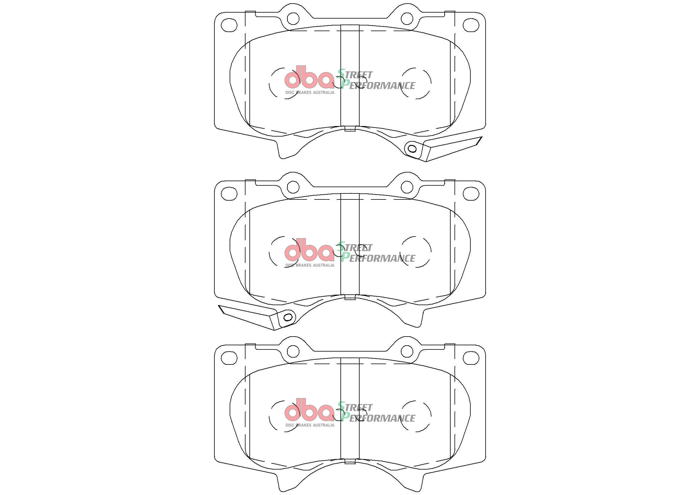 Placute Frana DBA Brake Kit Street Series X GOLD & Street Performance (2x DBA2700X + DB2380SP) Fata Toyota Fortuner DBA2700X-2380SP