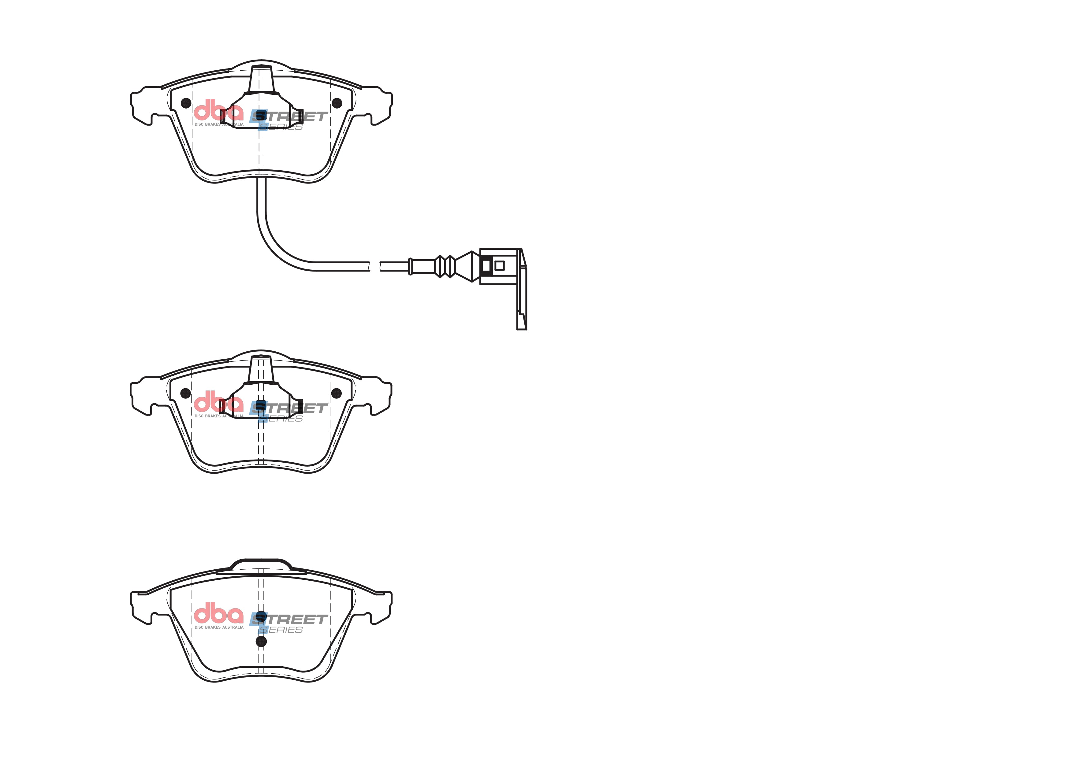 Placute Frana DBA Street Series Ceramic Fata Audi/Volkswagen DB2402SS