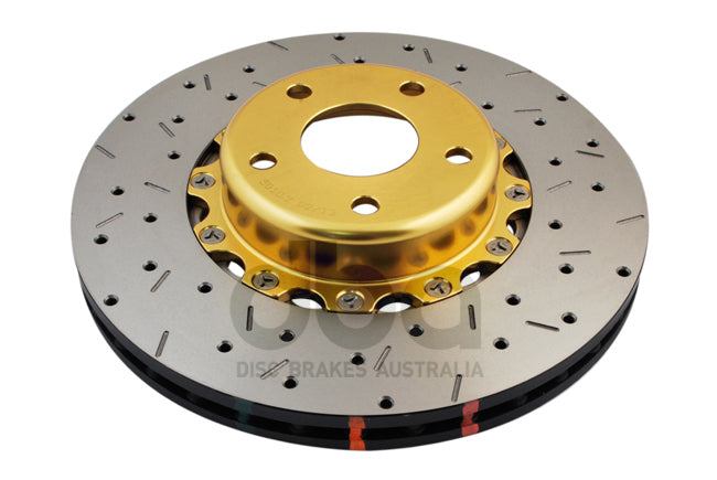 Disc Frana DBA 5000 Series Crossed Drilled & Slotted 2 Piece Gold Hat Fata 294mm Subaru/Toyota DBA5010GLDXS