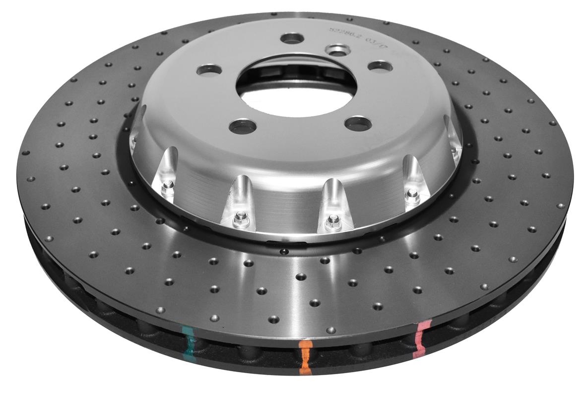 Disc Frana DBA 5000 Series Crossed Drilled & Dimpled Silver Hat Fata 370mm BMW Seria 3 / BMW Seria 4 DBA52286SLVXD
