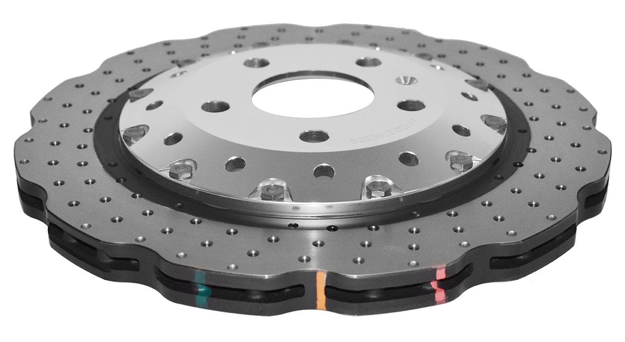 Disc Frana DBA 5000 Series Crossed Drilled & Dimpled Silver Hat Spate 330mm Audi RS4 DBA52835WSLVXD