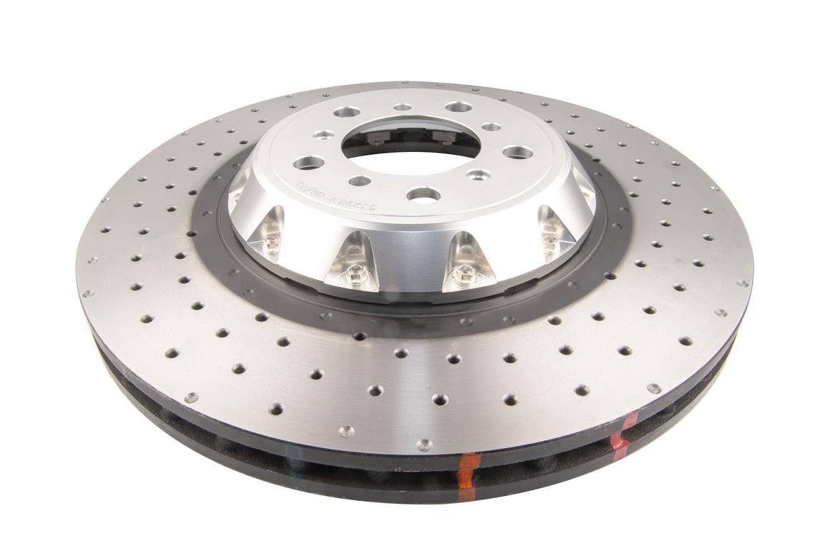Disc Frana DBA 5000 Series Crossed Drilled & Dimpled Silver Hat Fata 380mm BMW DBA53298SLVXD