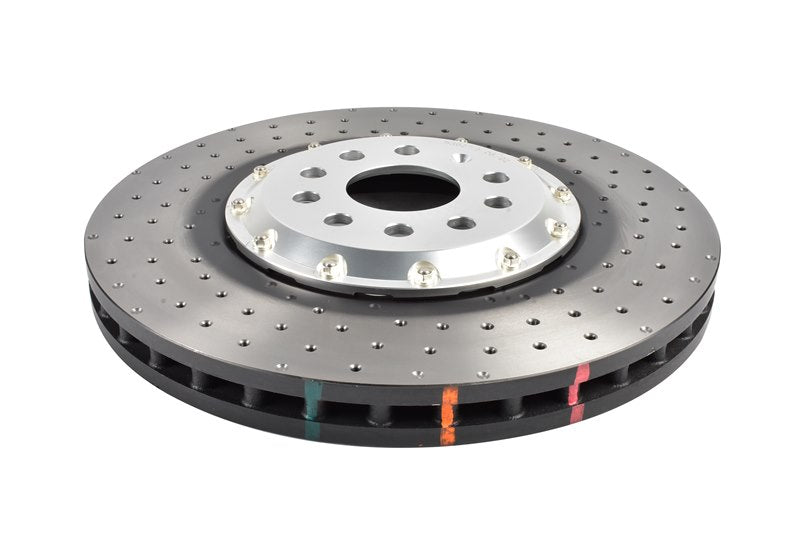 Disc Frana DBA 5000 Series Crossed Drilled & Dimpled Silver Hat Fata 357mm Volkswagen Arteon / Volkswagen Tiguan DBA53927SLVXD