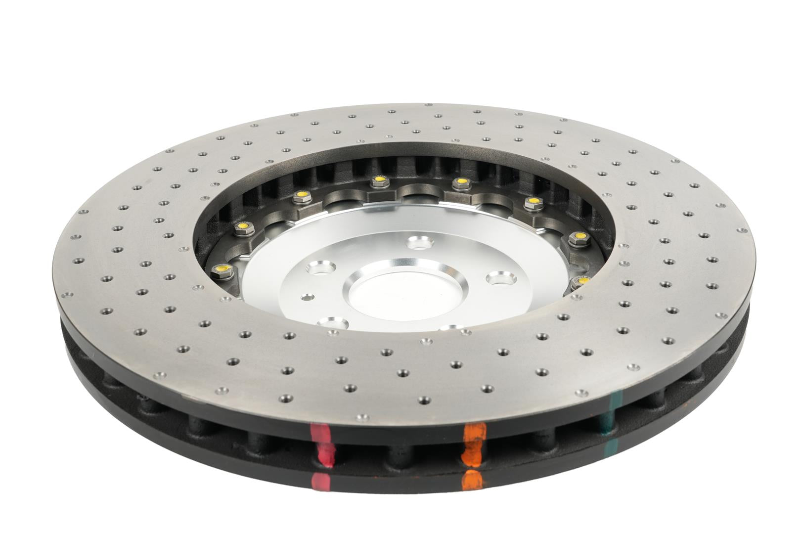 Disc Frana DBA 5000 Series Crossed Drilled & Dimpled Silver Hat Fata 374mm Audi/Cupra DBA53932SLVXD