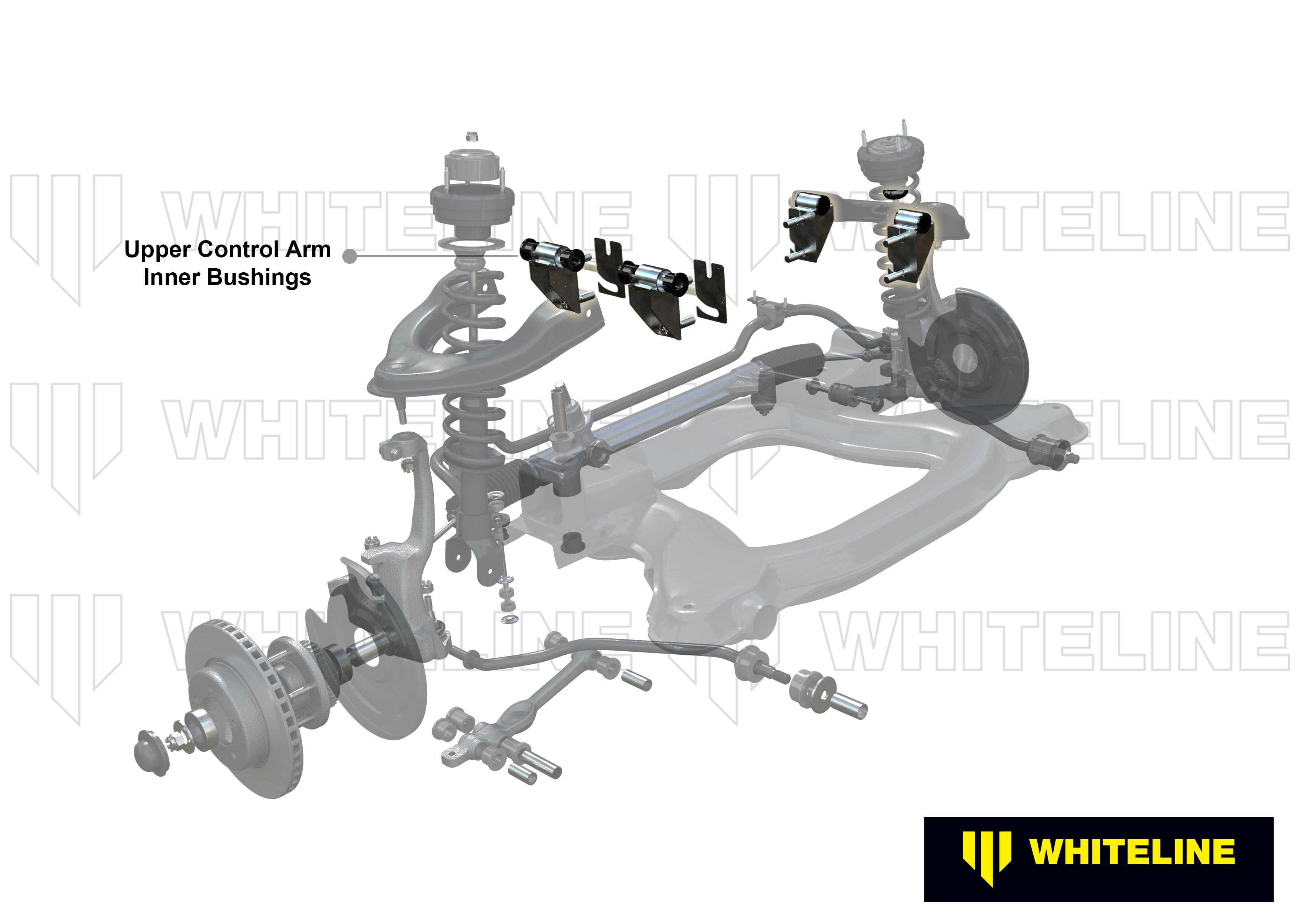 Set bucse brat suspensie superior (decalaj dublu) Whiteline pentru Infiniti Q45 / Nissan 300Zx - KCA336