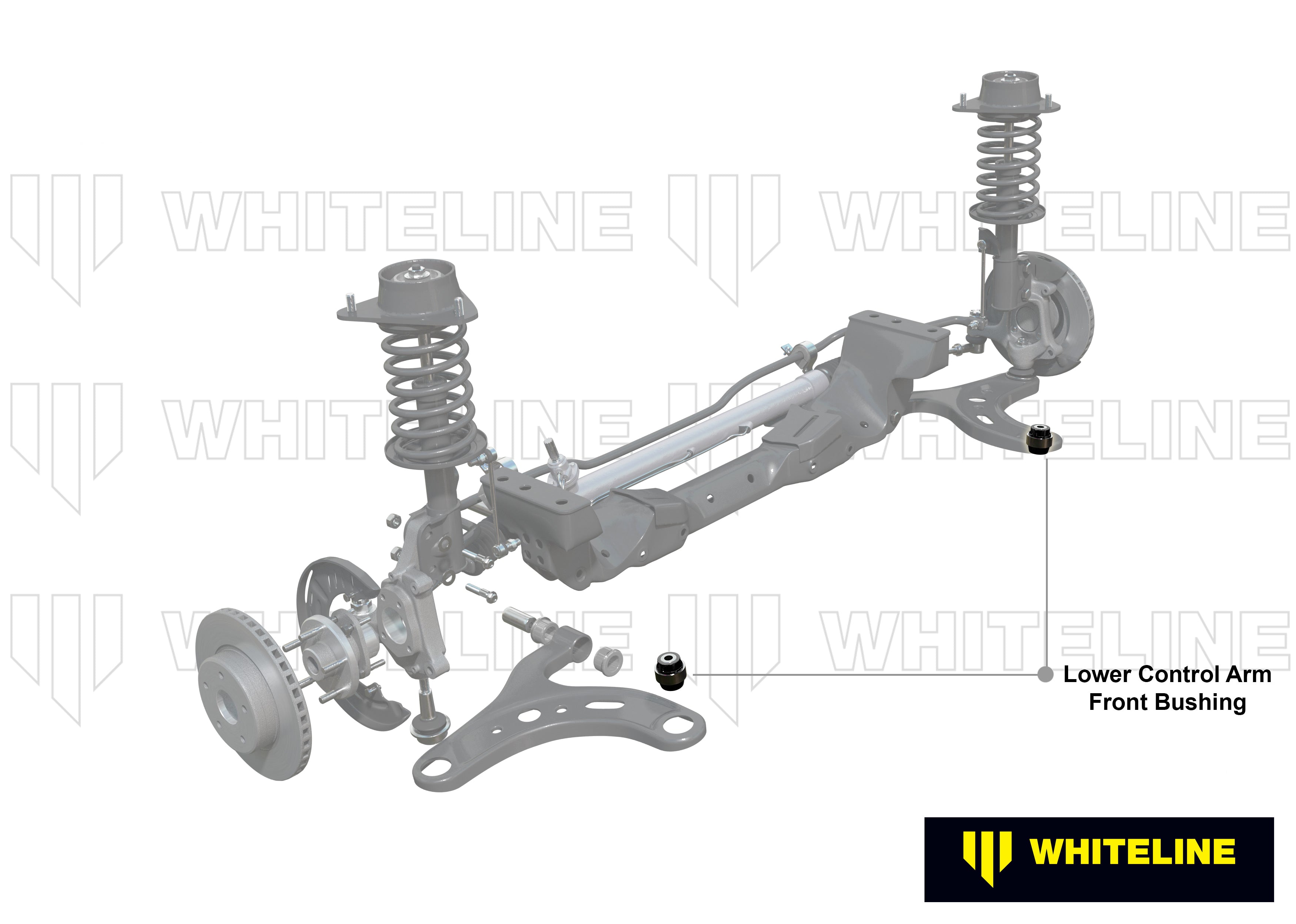 Set bucse brat suspensie inferior spate interior (decalaj dublu) Whiteline pentru Hyundai I30 / Kia Cerato - KCA474