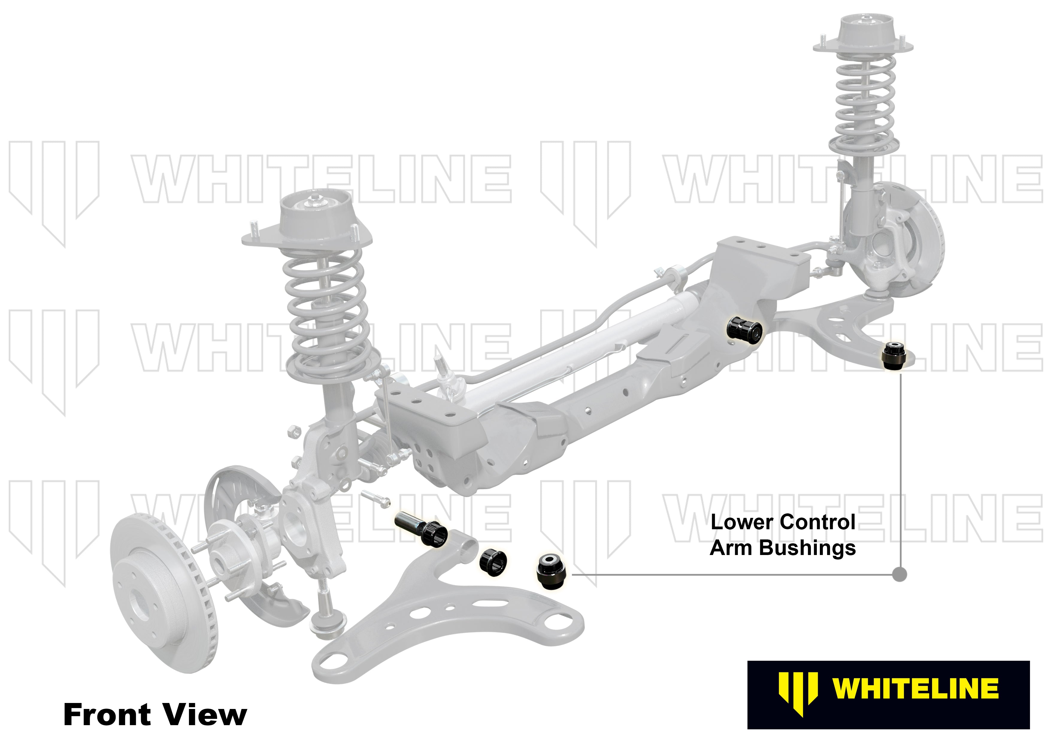 Set bucsi brat suspensie inferior interior (decalaj dublu) Whiteline pentru Honda Civic - KCA479