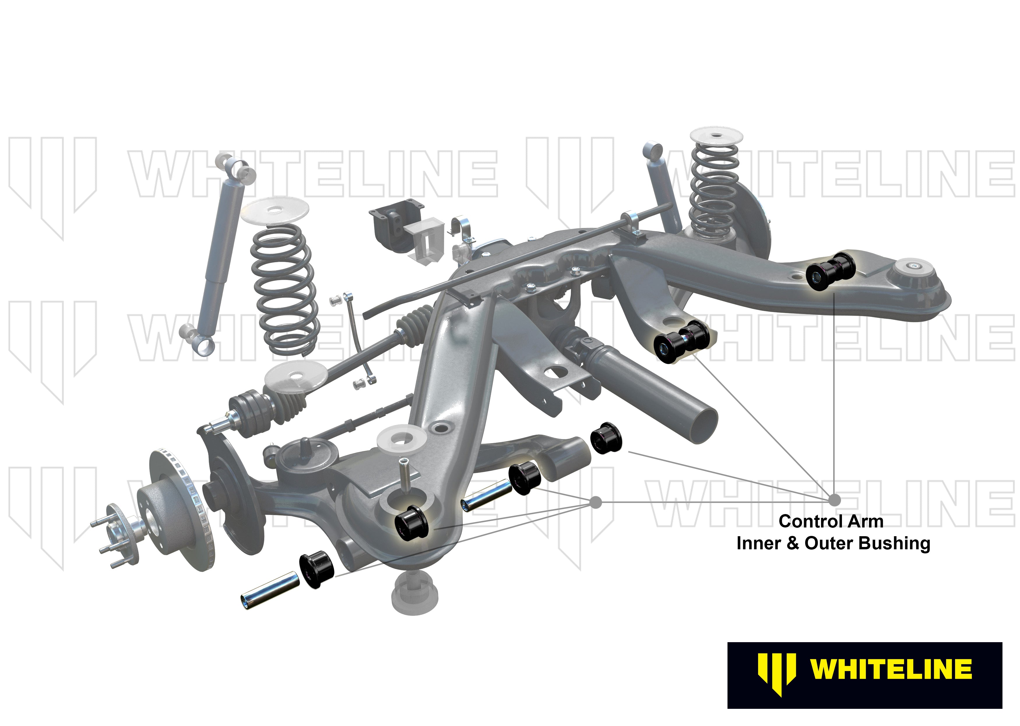 Set bucse brat suspensie double offset Whiteline pentru Opel Calibra - KCA534