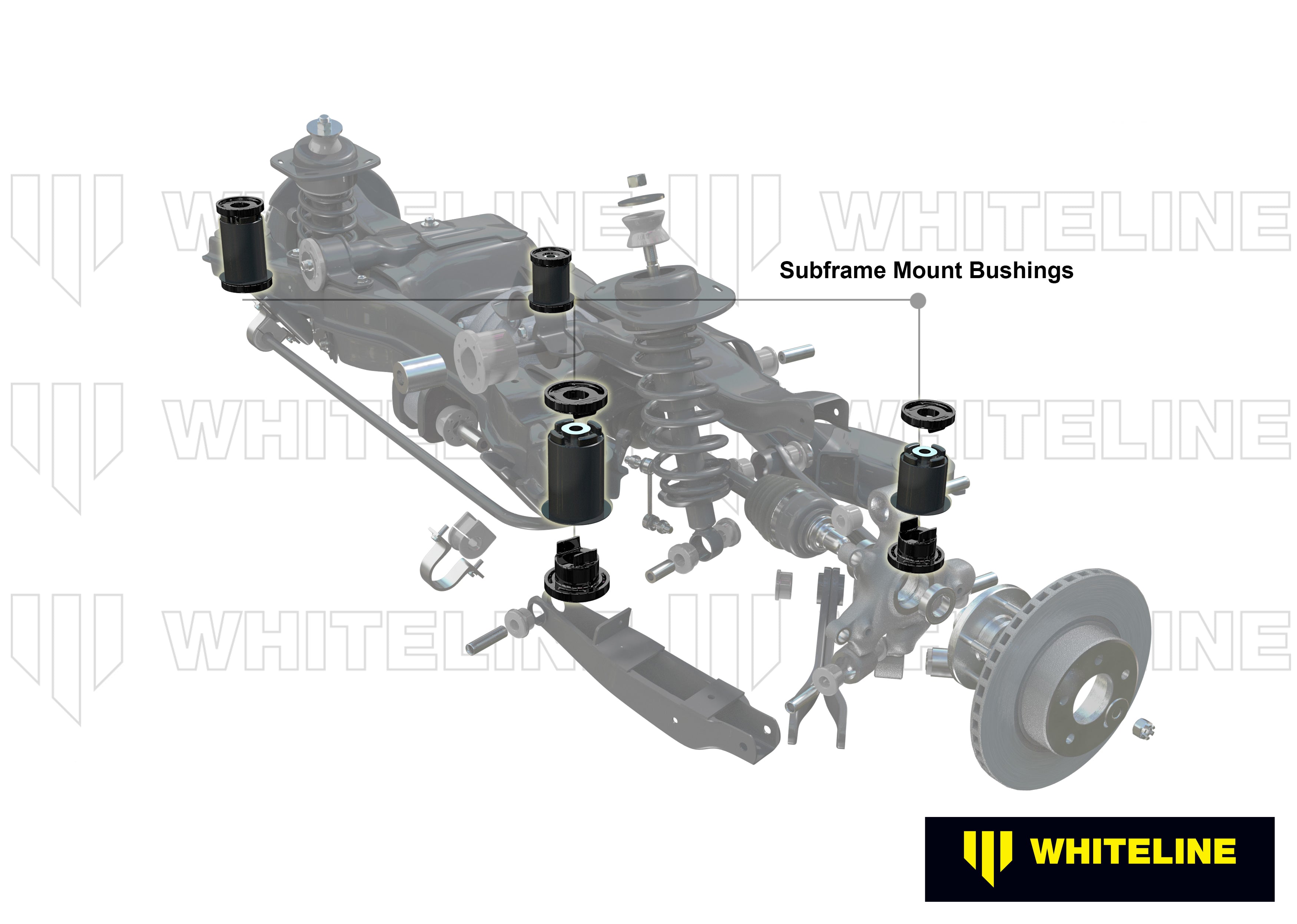 Set bucse punte (subframe) Whiteline pentru BMW Seria 1 - KDT918