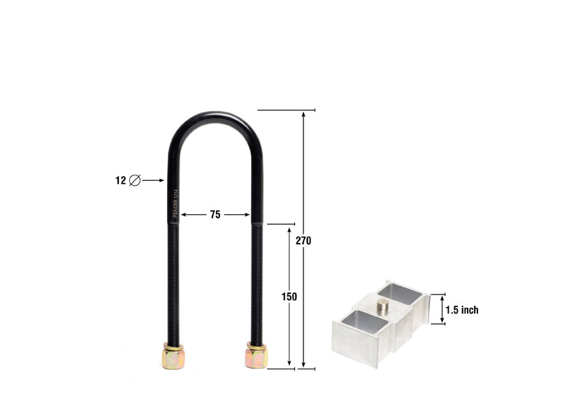 Kit coborare suspensie 1.5 inch (lowering blocks) Whiteline pentru Universal Products Lowering Blocks - KLB100-15