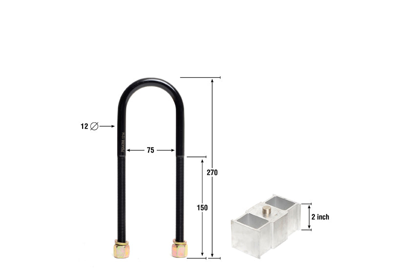 Kit coborare suspensie 2 inch (lowering blocks) Whiteline pentru Universal Products Lowering Blocks - KLB101-20