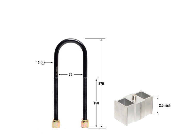 Kit coborare suspensie 2.5 inch (lowering blocks) Whiteline pentru Universal Products Lowering Blocks - KLB105-25