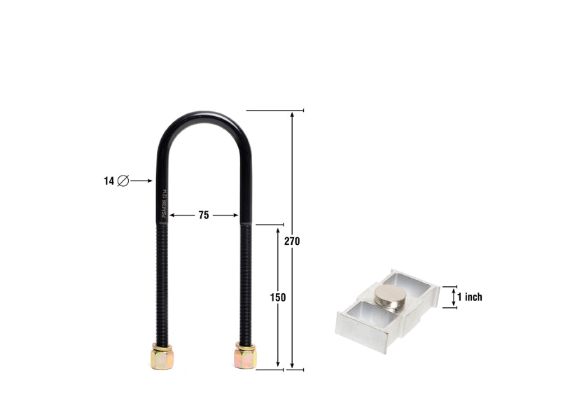 Kit coborare suspensie 1 inch (lowering blocks) Whiteline pentru Universal Products Lowering Blocks - KLB106-10