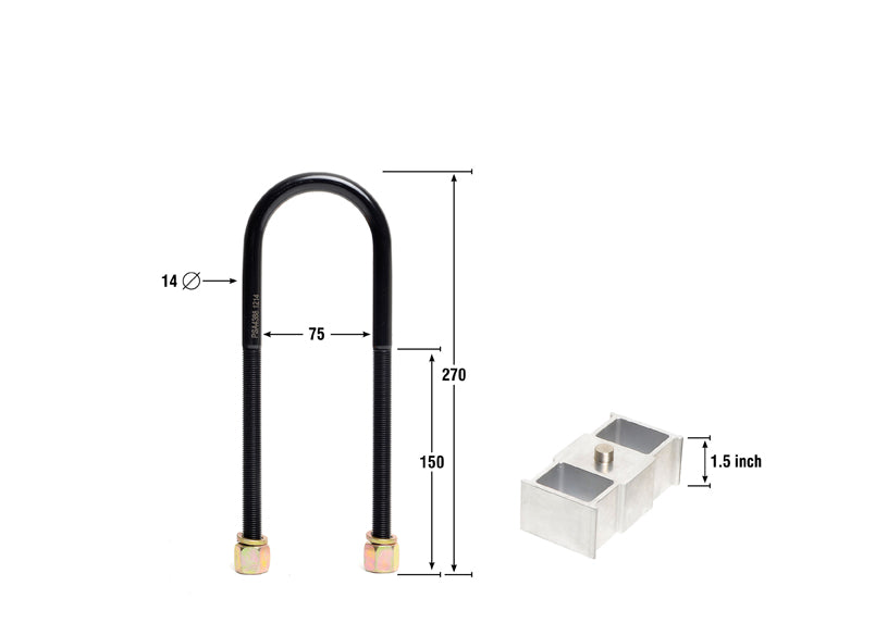 Kit coborare suspensie 1.5 inch (lowering blocks) Whiteline pentru Universal Products Lowering Blocks - KLB106-15