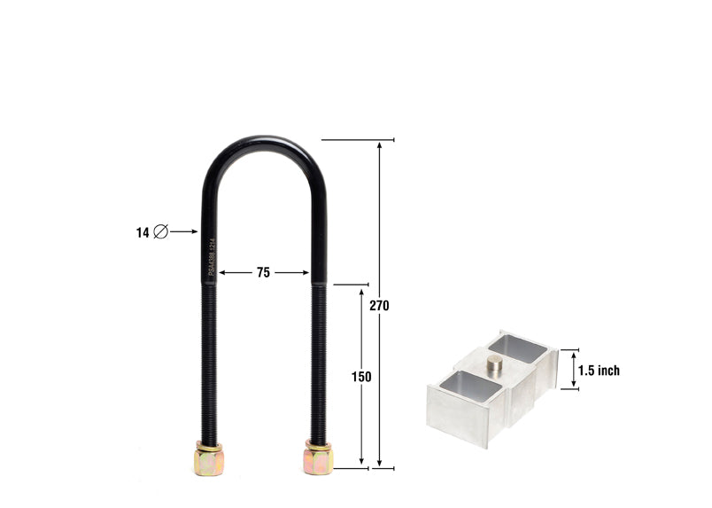Kit coborare suspensie 1.5 inch (lowering blocks) Whiteline pentru Universal Products Lowering Blocks - KLB111-15