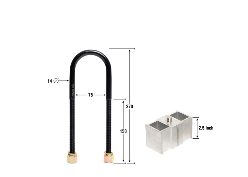 Kit coborare suspensie 2 inch (lowering blocks) Whiteline pentru Universal Products Lowering Blocks - KLB111-25