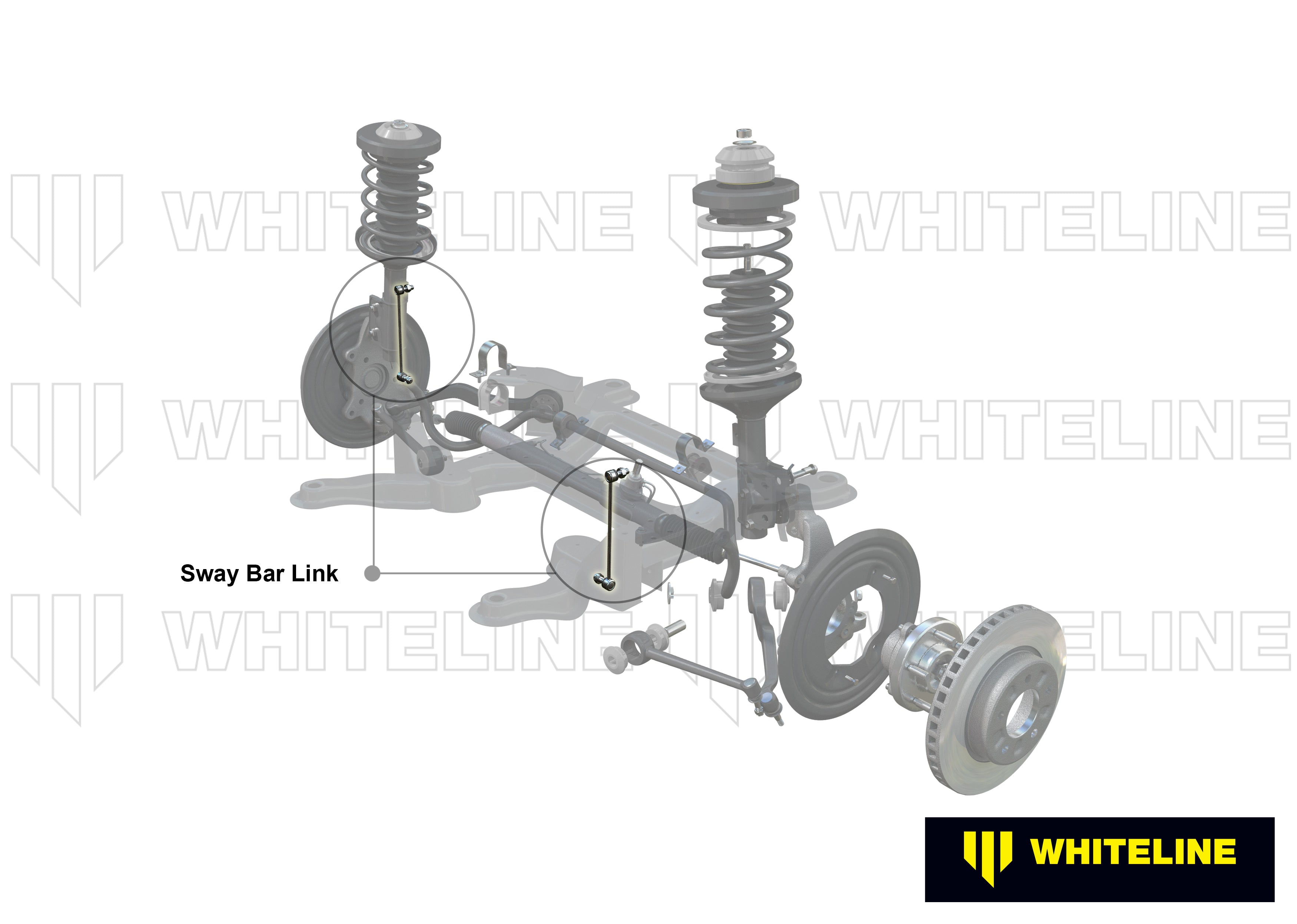 Set bielete antiruliu Whiteline pentru Genesis G80 / Hyundai Genesis - KLC201
