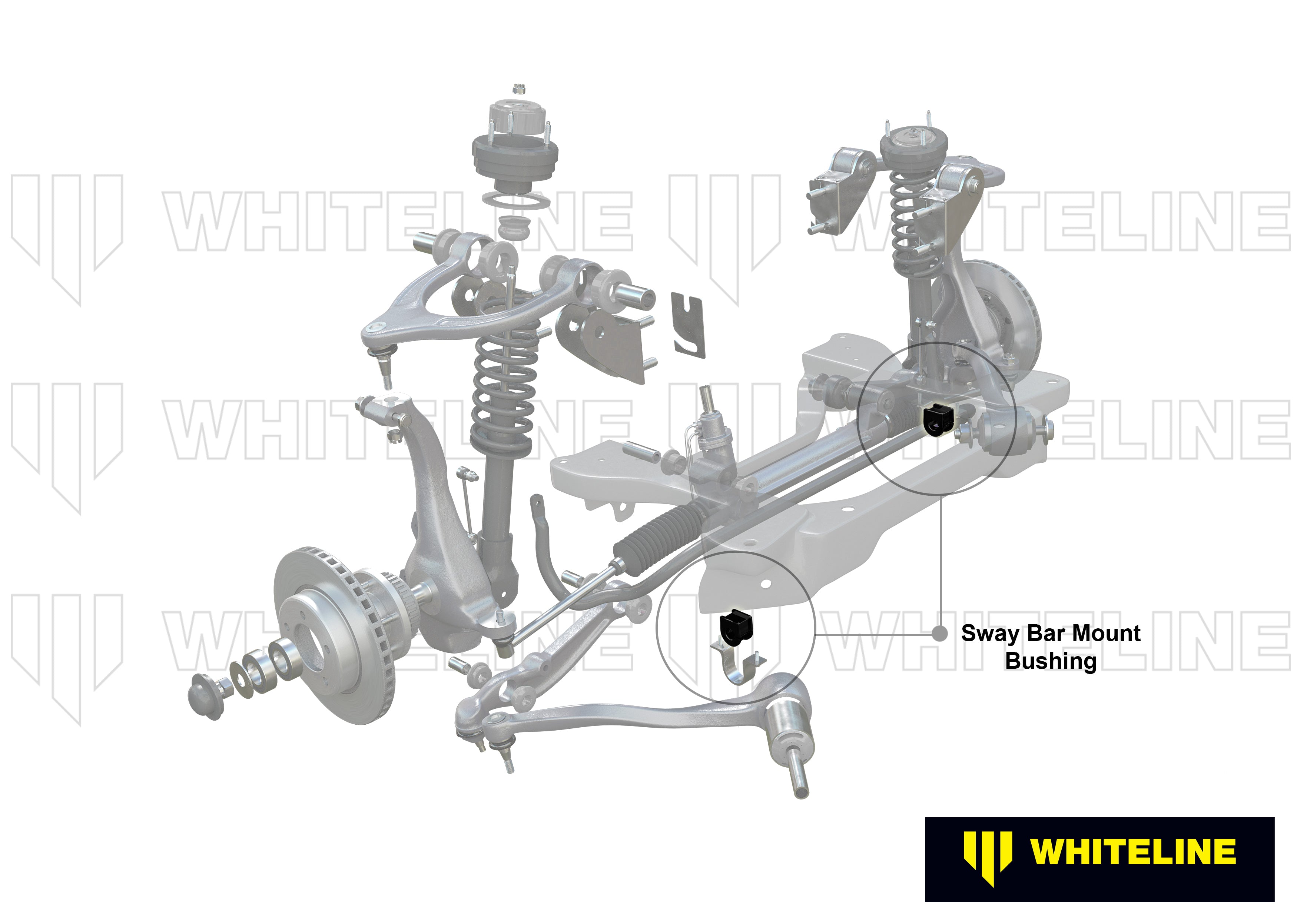 Set bucse suport bara stabilizatoare 30mm Whiteline pentru Ford Territory - KSK065-30