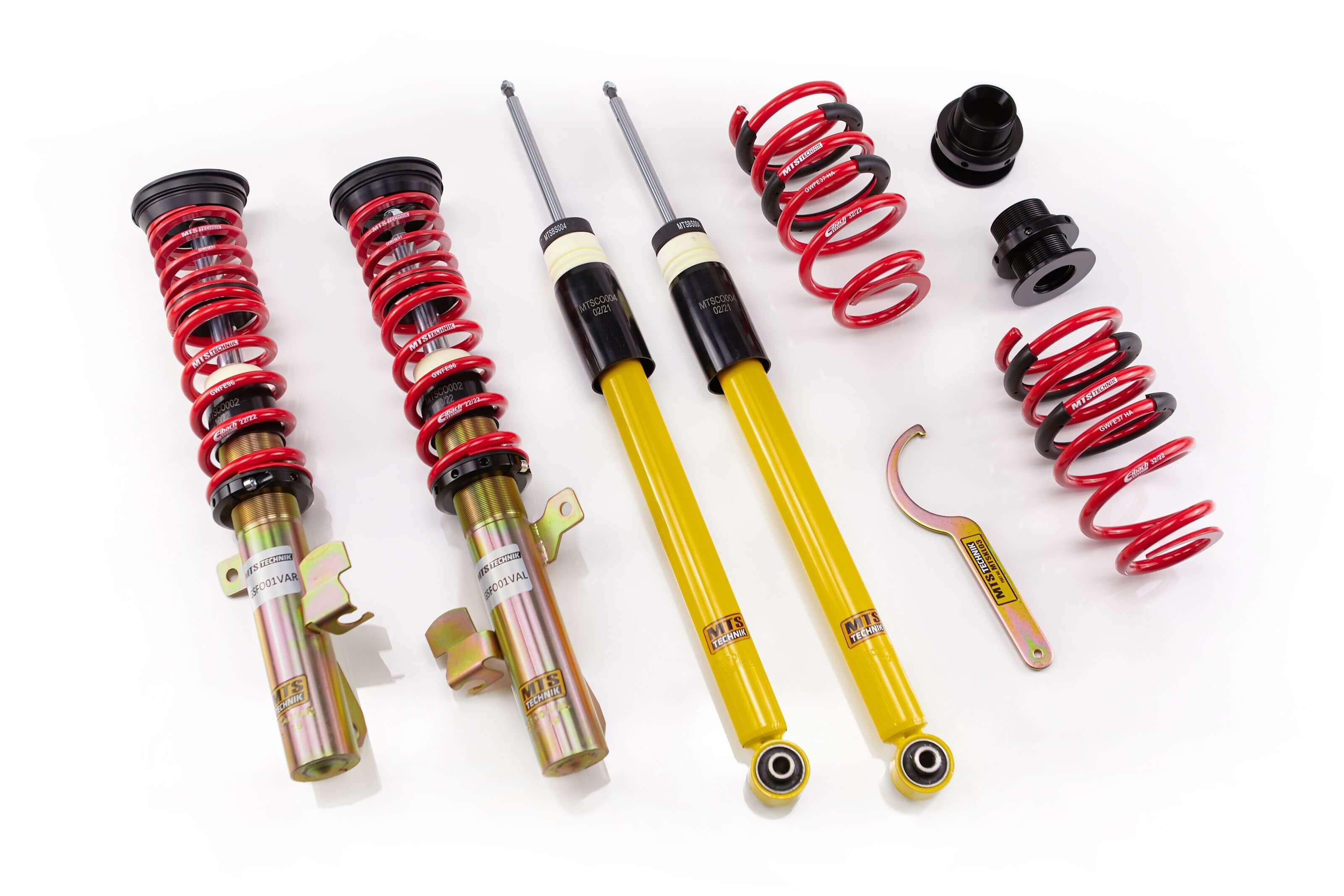 Suspensie Reglabila Coilover MTS Technik Street pentru Ford FOCUS II (DA), FOCUS II Convertible (DA) / Mazda 3 (BK), 3 Saloon (BK) si altele - MTSGWFO01