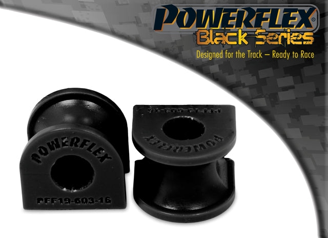 Bucsa poliuretan Powerflex bara stabilizatoare fata 16mm (Negru) - Ford Escort/Fiesta