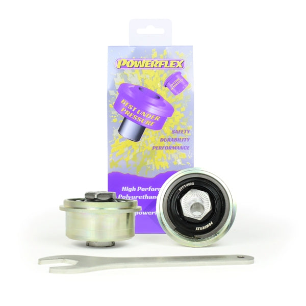 Bucse poliuretan Powerflex brat fata, prindere spate (reglabila pe caster) - Audi A1/A3/S3/RS3/TT, Seat Ibiza/Leon, Skoda Octavia, Volkswagen Golf/Jetta/Passat/Polo/Tiguan - Mov (2 buc)