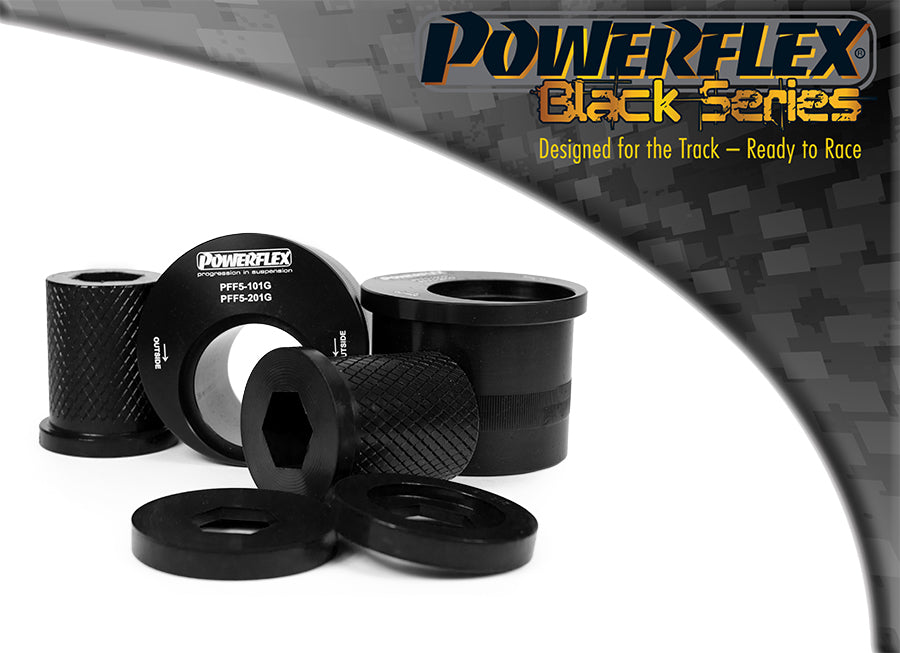 Bucsa poliuretan Powerflex spate brat fata (offset caster reglabil) (Negru) - Mini Mini (R50)