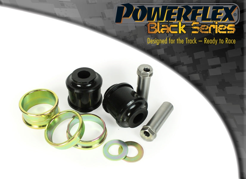 Bucse poliuretan Powerflex brat de reactie fata (offset caster reglabil, la sasiu) - BMW Seria 1 F21 / F20, Seria 2 F22 / F23, Seria 3 F31 / F30 / F34 / F80, Seria 4 F32 / F83 / F33 / F82 / s.a. - Negru (2 buc)