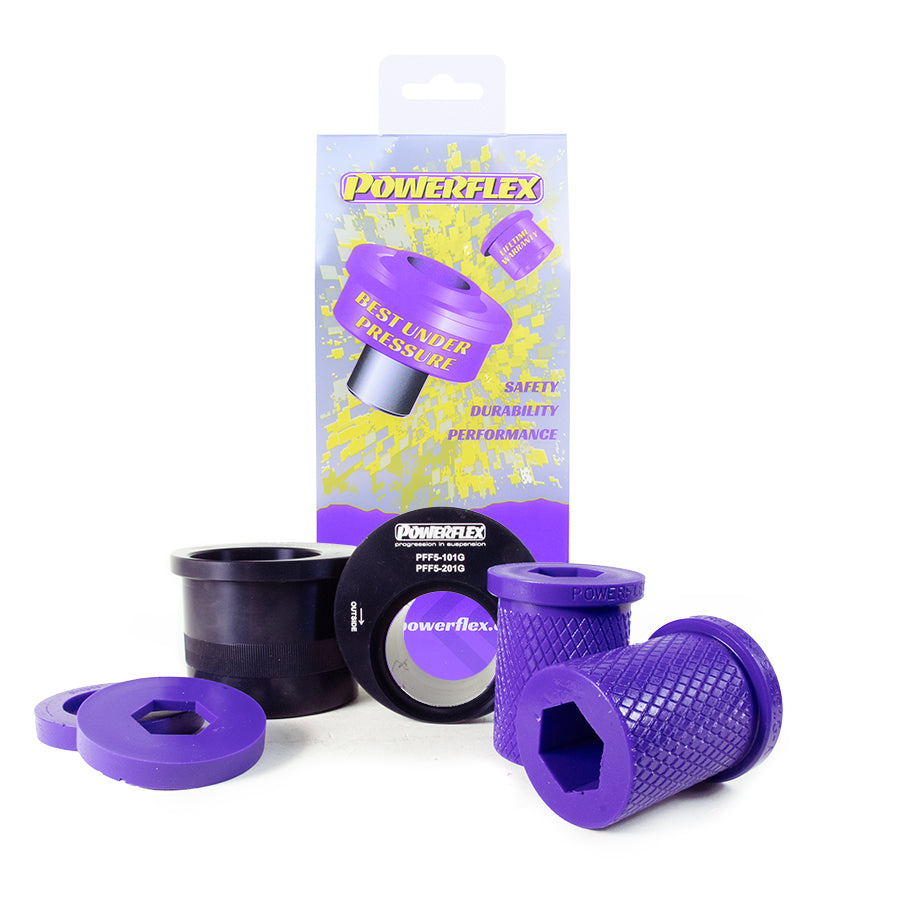 Bucsa poliuretan Powerflex spate brat fata (offset caster reglabil) (Mov) - Mini Mini Clubman (R55), Mini (R56, R58, R59)