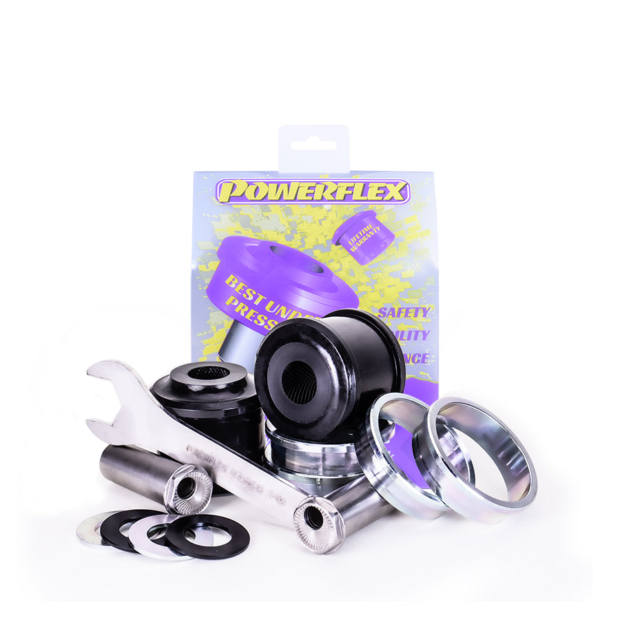 Bucse poliuretan Powerflex brat de reactie fata (offset caster reglabil, la sasiu) - BMW Seria 2 F87, Seria 3 F31 / F30 / F34 / F80, Seria 4 F32 / F83 / F33 / F82 / s.a. - Mov (2 buc)