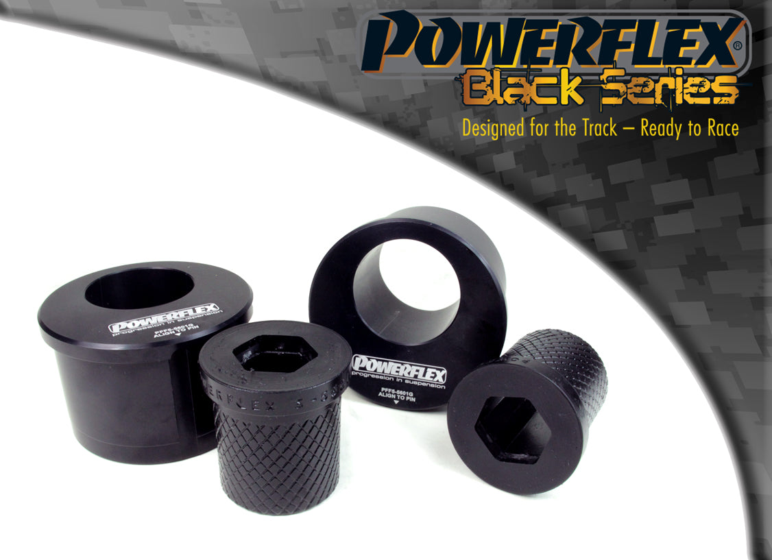 Bucsa poliuretan Powerflex spate brat fata (offset caster) (Negru) - BMW Seria 3/Z4/Z4 M