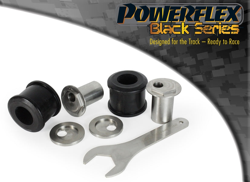 Bucsa poliuretan Powerflex exterioara brat de directie fata (offset caster reglabil) (Negru) - Porsche 997 (997), Boxster (987)